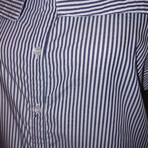 Navy blue and White off the shoulder - Picture 6 of 8